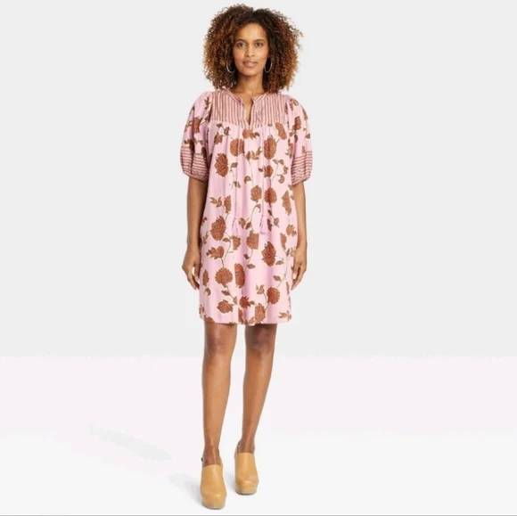 knox rose pink dress Maxi Hot Floral on flats Knox Rose Boho Pink Gauze